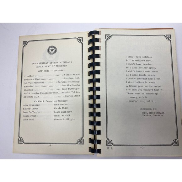 Vintage 1980s Cookbook American Legion Aux Butter N Love Montana Recipes - Picture 4 of 13